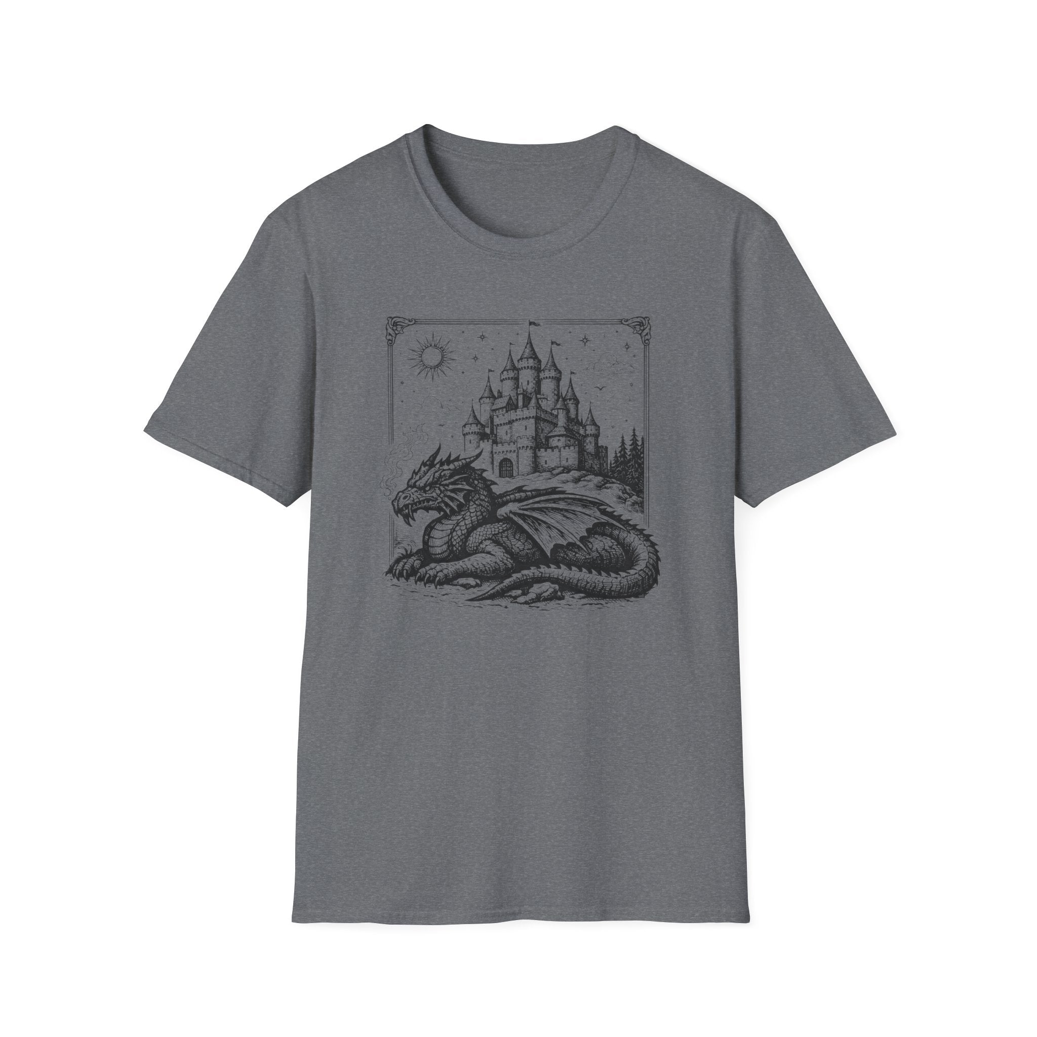 Dragon Guarding Castle T-Shirt