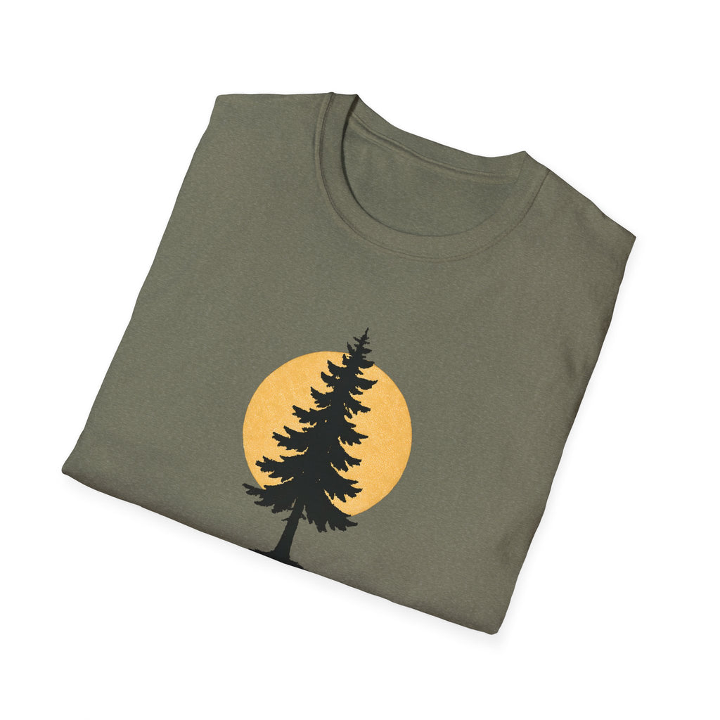 Pine Tree Silhouette Sunset T-Shirt