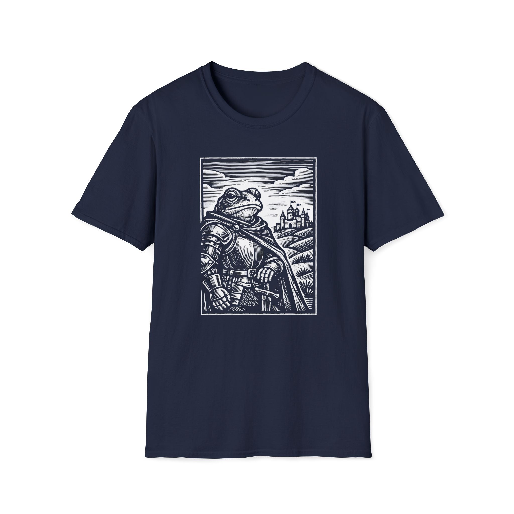 Frog Knight Woodcut T-Shirt