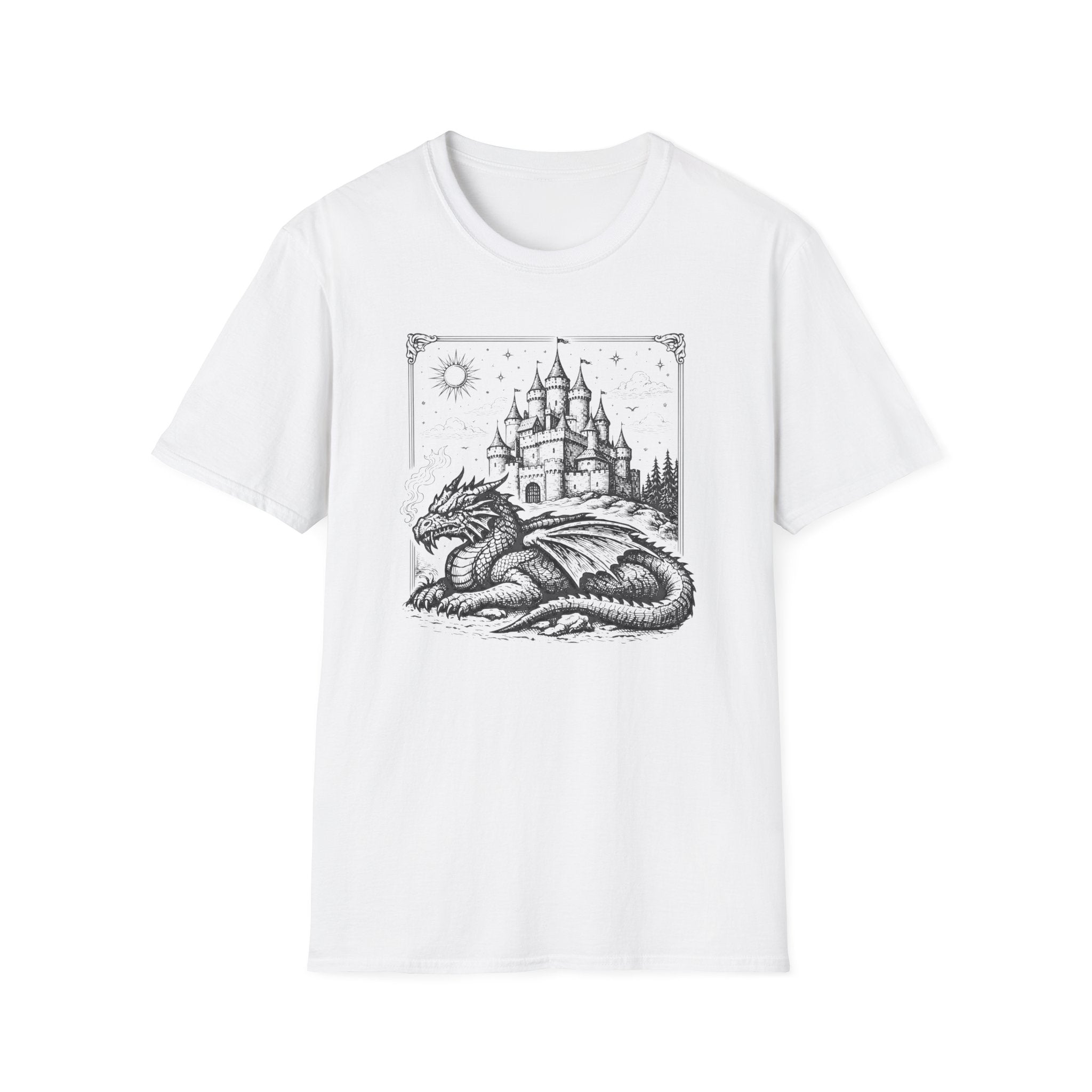 Dragon Guarding Castle T-Shirt