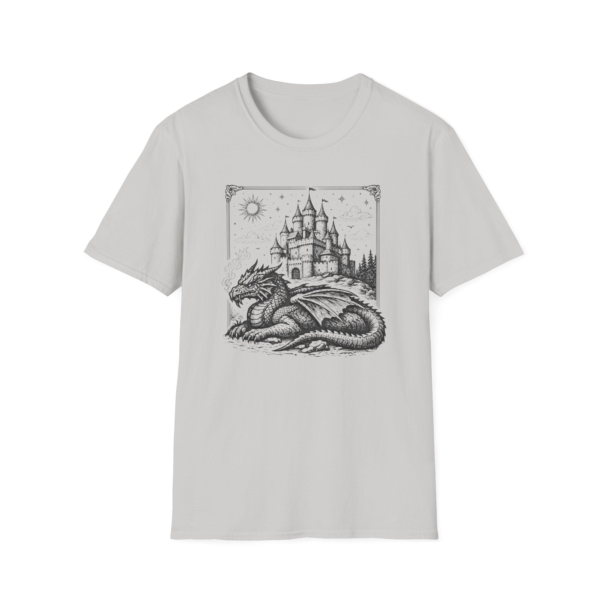 Dragon Guarding Castle T-Shirt