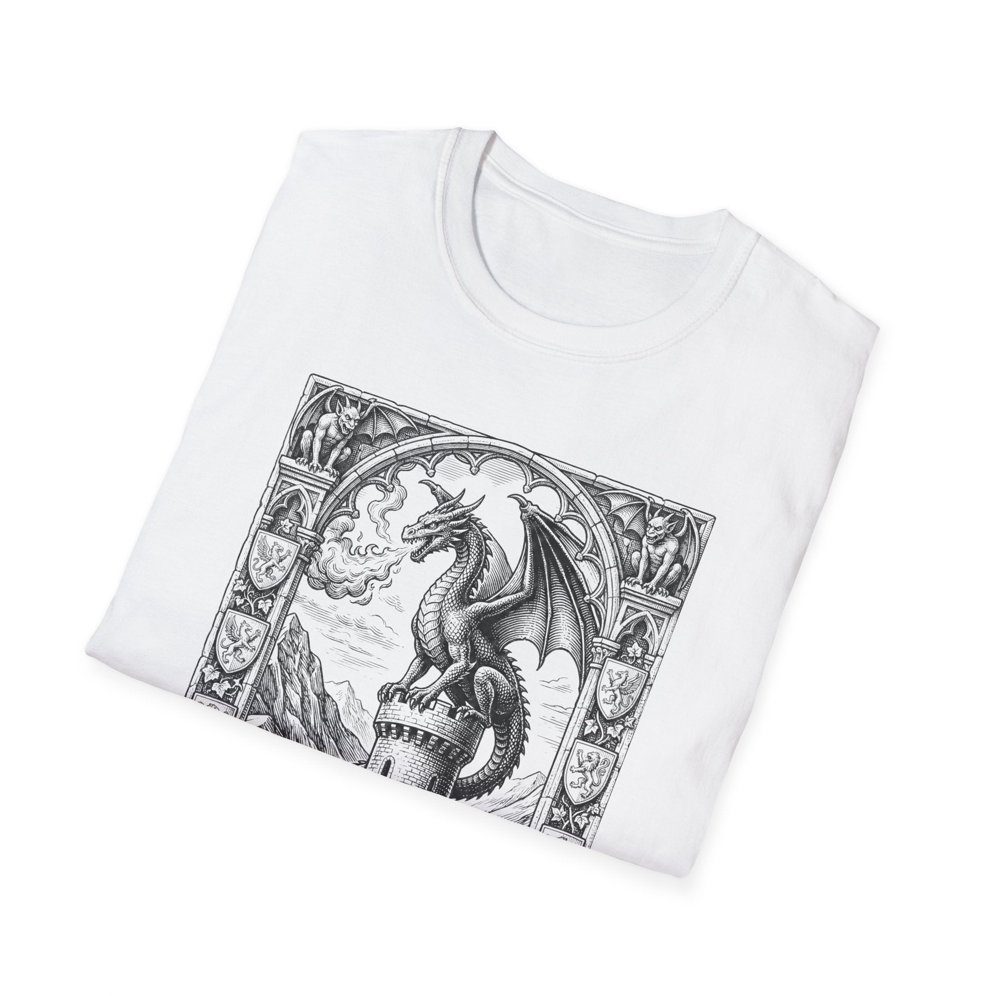 Dragon On Castle T-Shirt