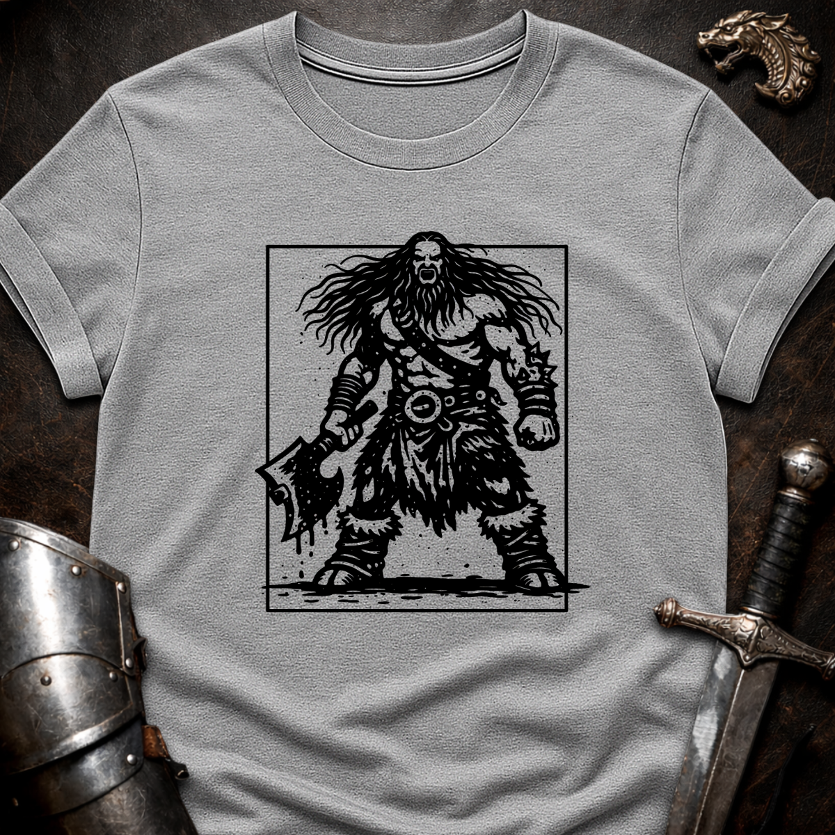 Barbarian with Axe T-Shirt