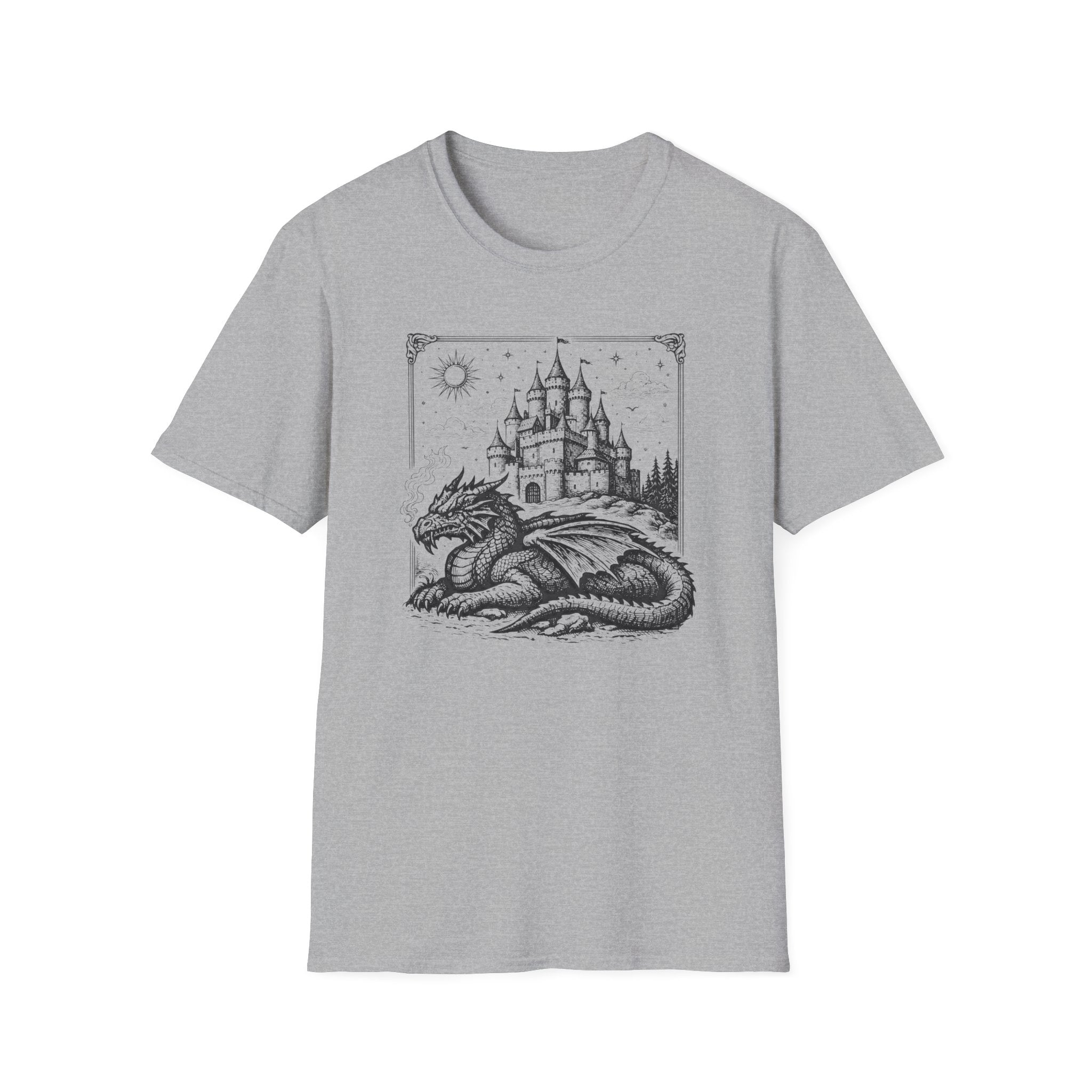 Dragon Guarding Castle T-Shirt
