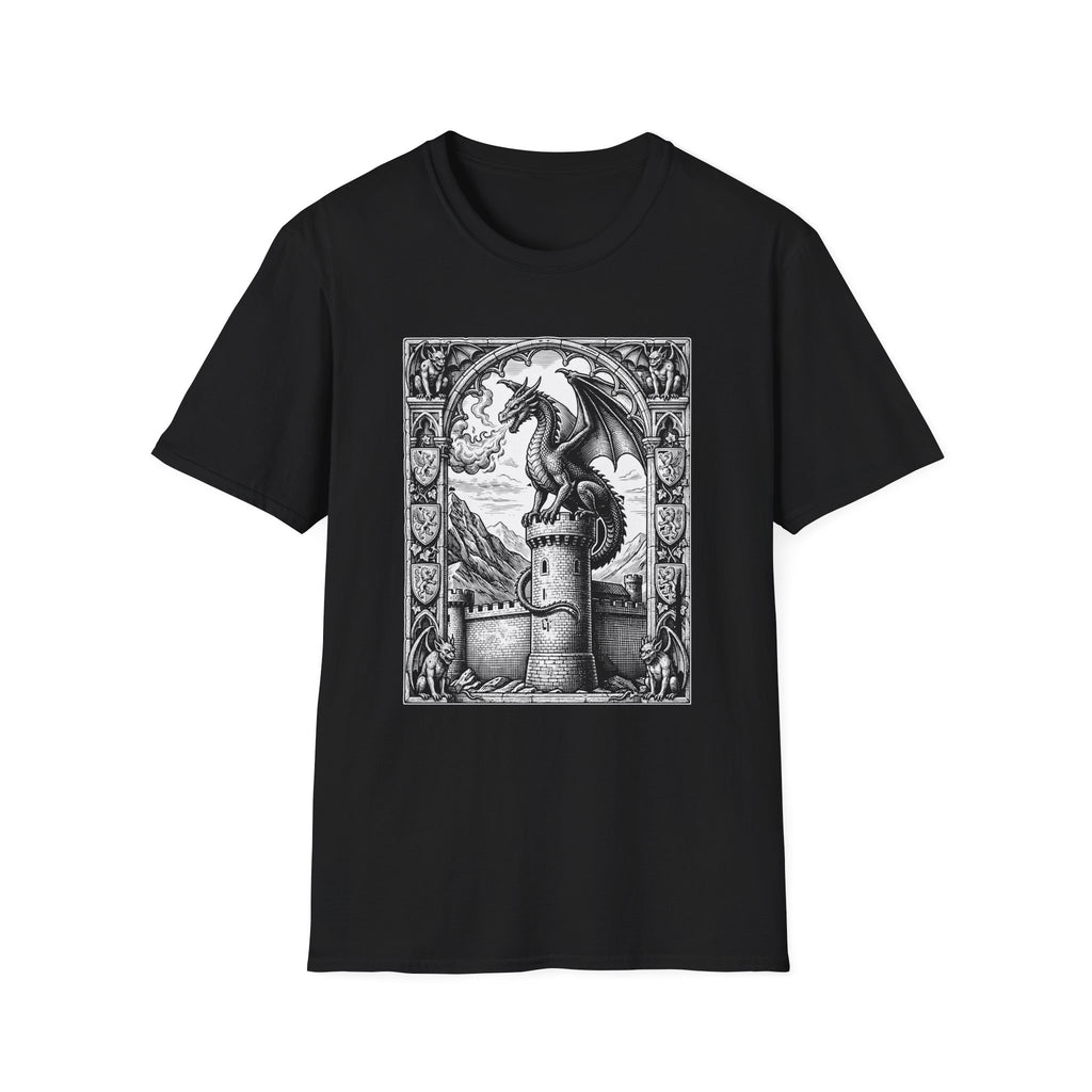 Dragon On Castle T-Shirt