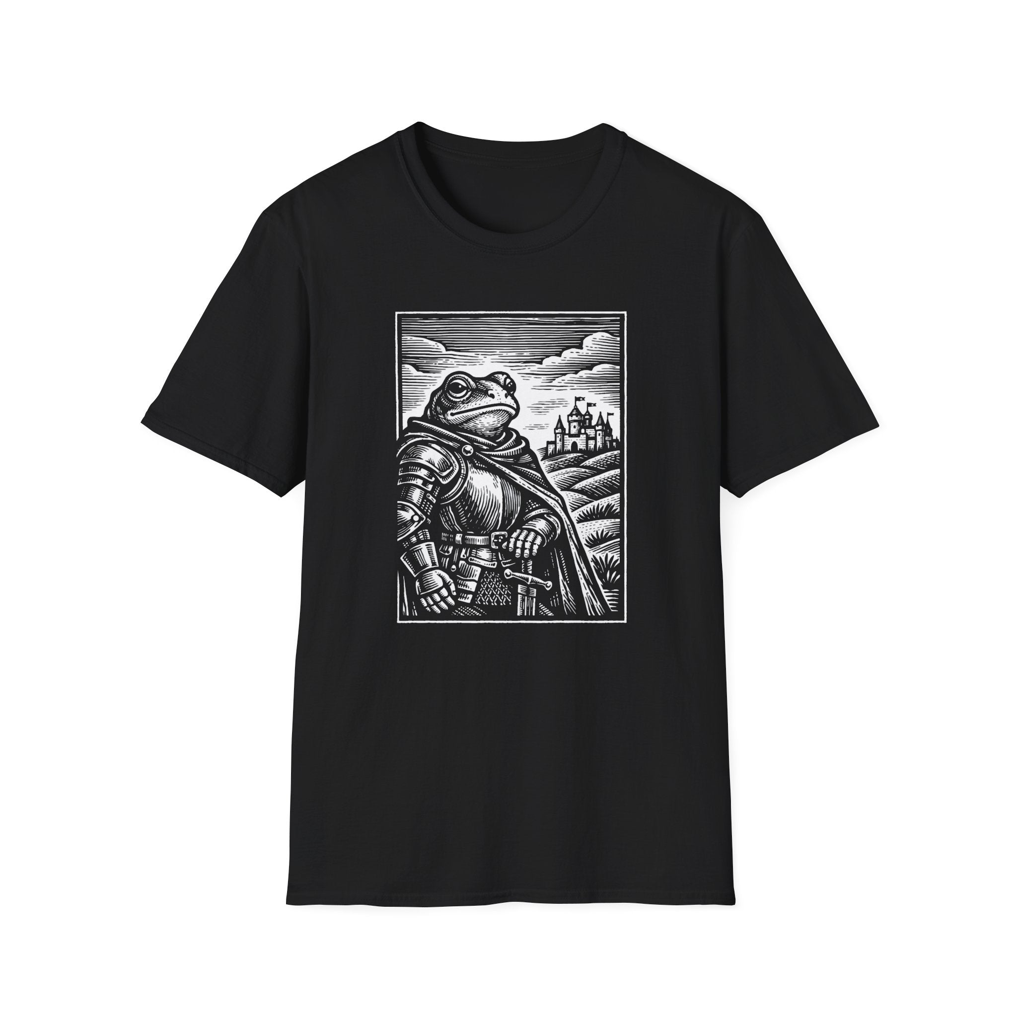Frog Knight Woodcut T-Shirt