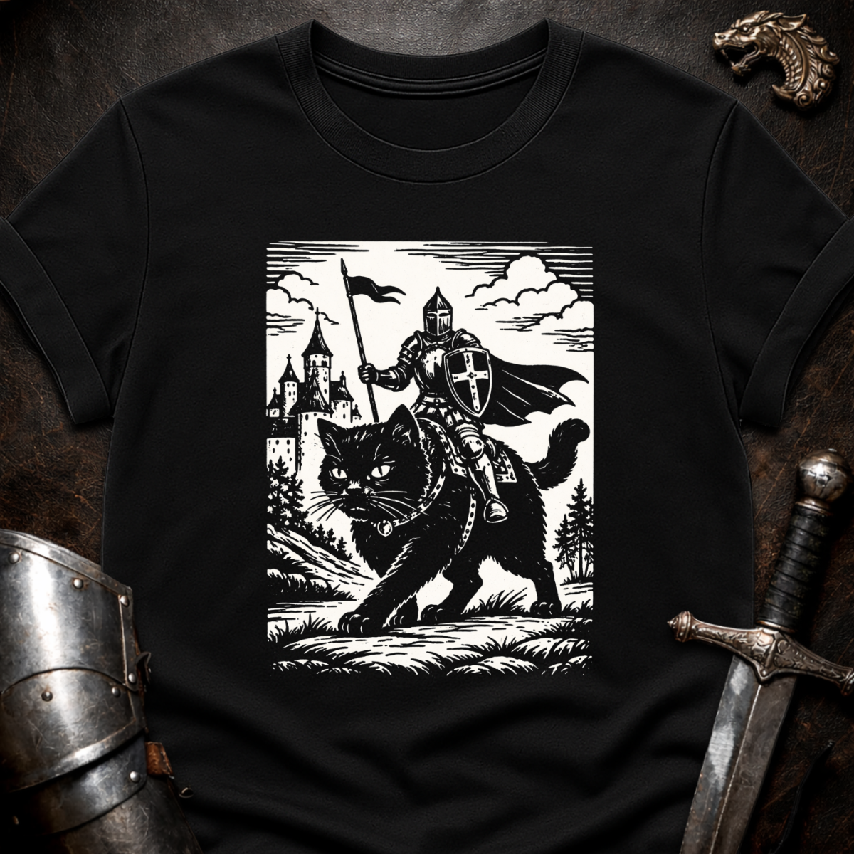 Knight on Cat T-Shirt