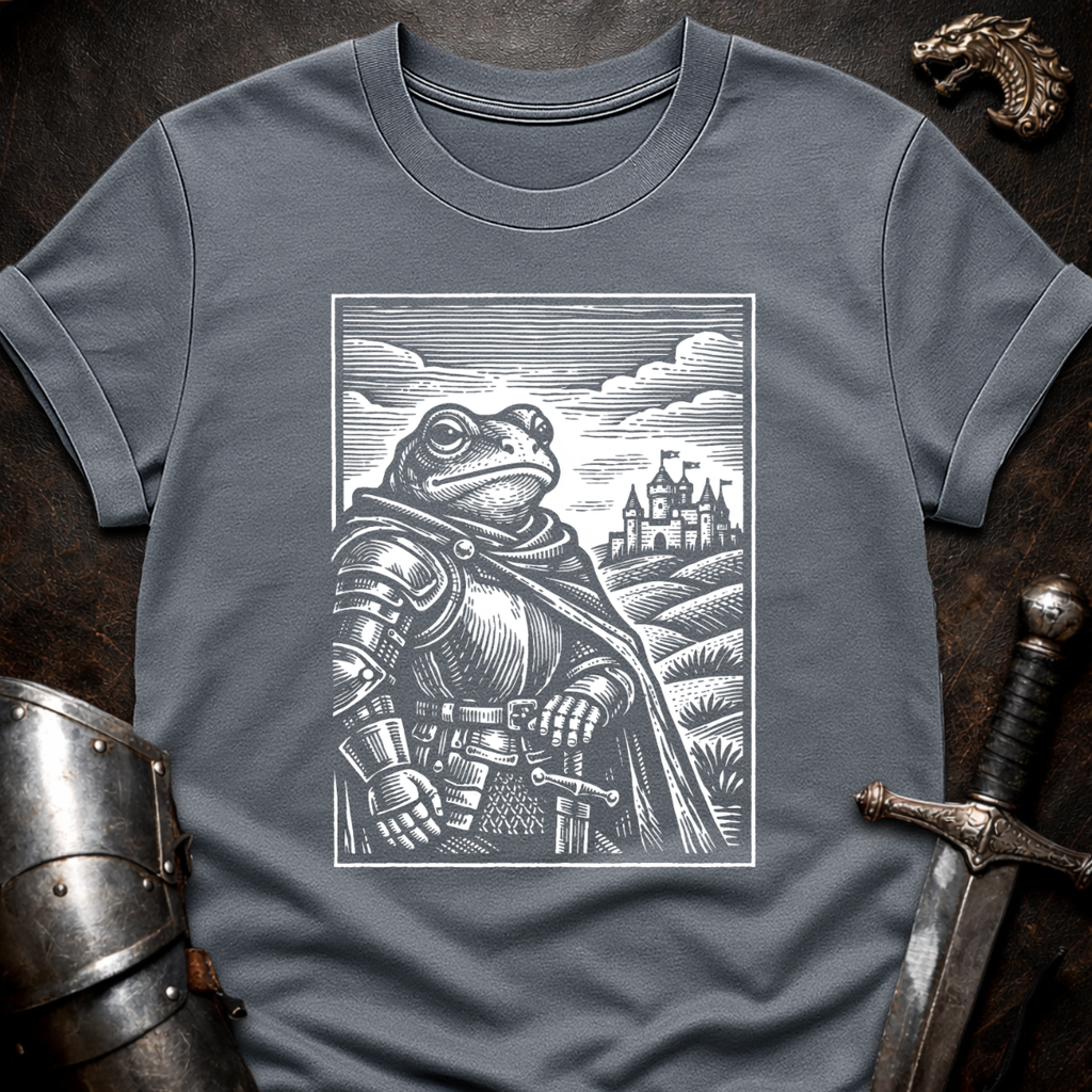 Frog Knight Woodcut T-Shirt
