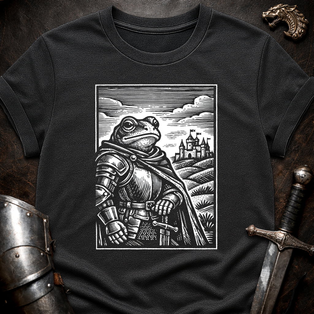 Frog Knight Woodcut T-Shirt