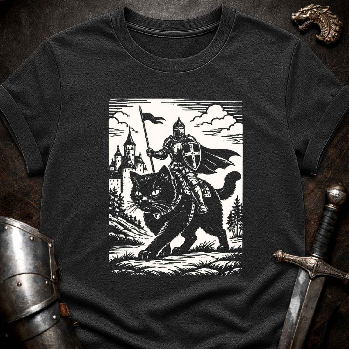 Knight on Cat T-Shirt