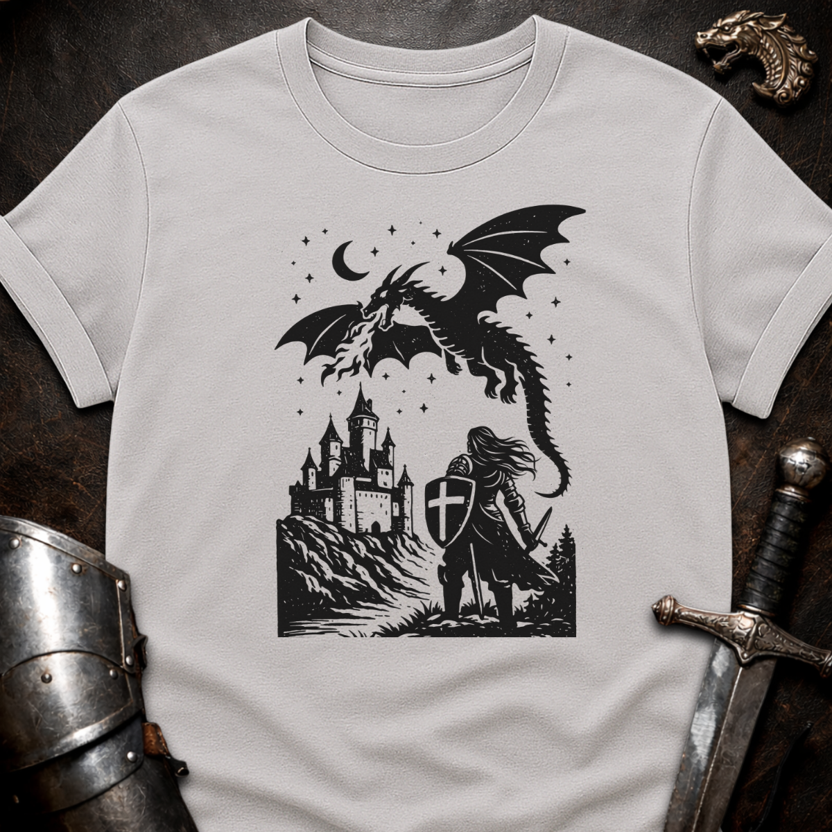 Dragon over Castle T-Shirt