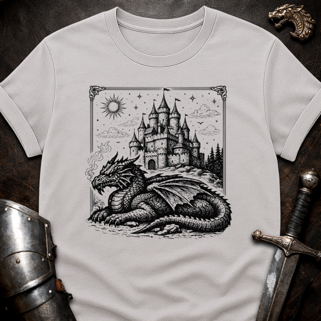 Dragon Guarding Castle T-Shirt