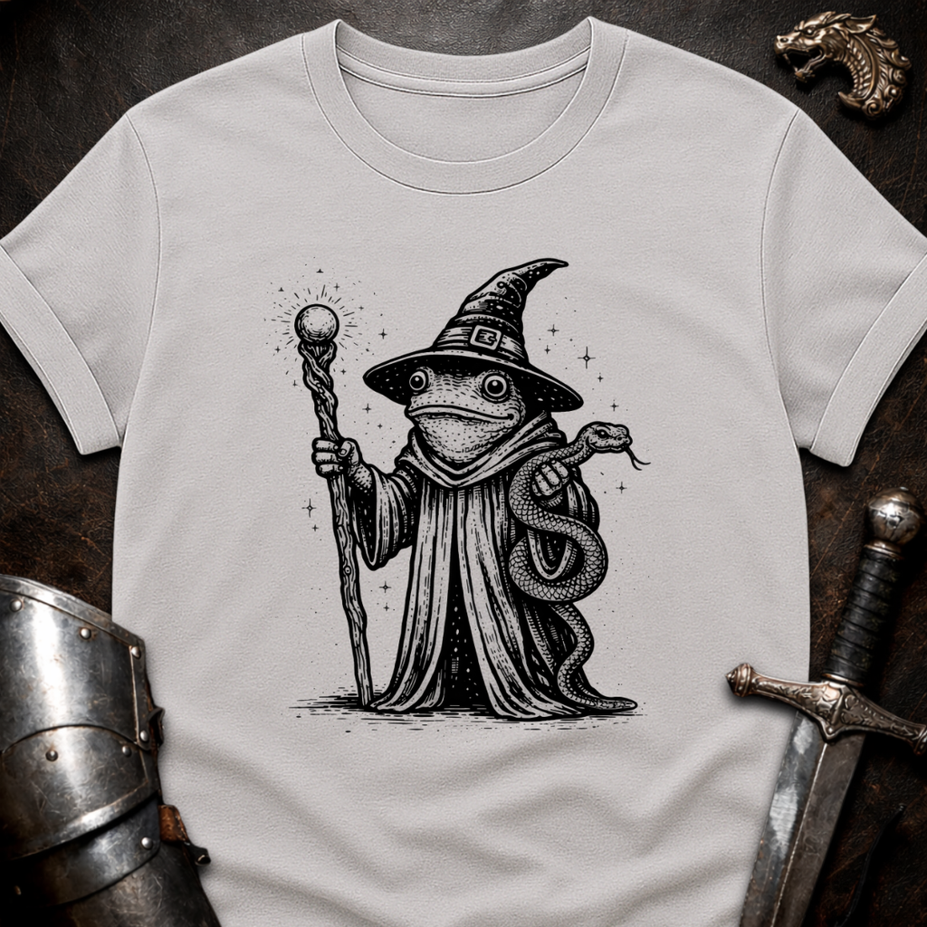 Frog Wizard with Snake T-Shirt