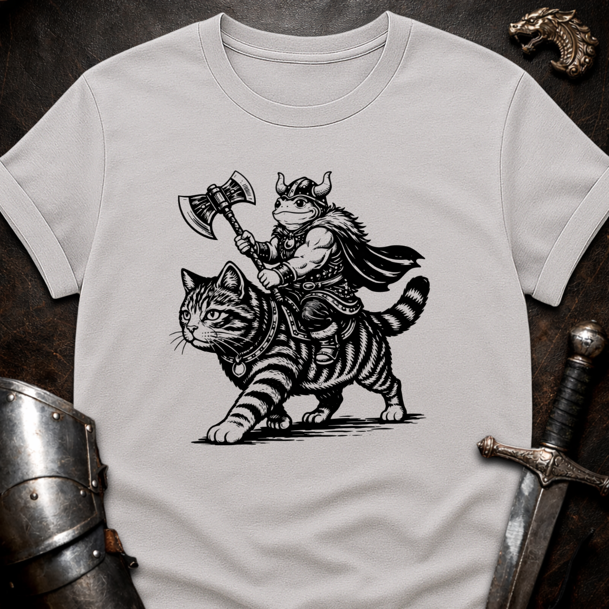 Frog on Cat T-Shirt