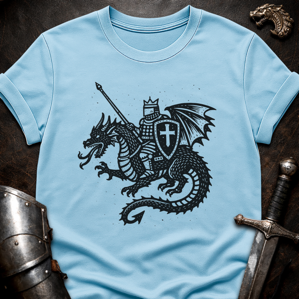 Jouster on Dragon T-Shirt
