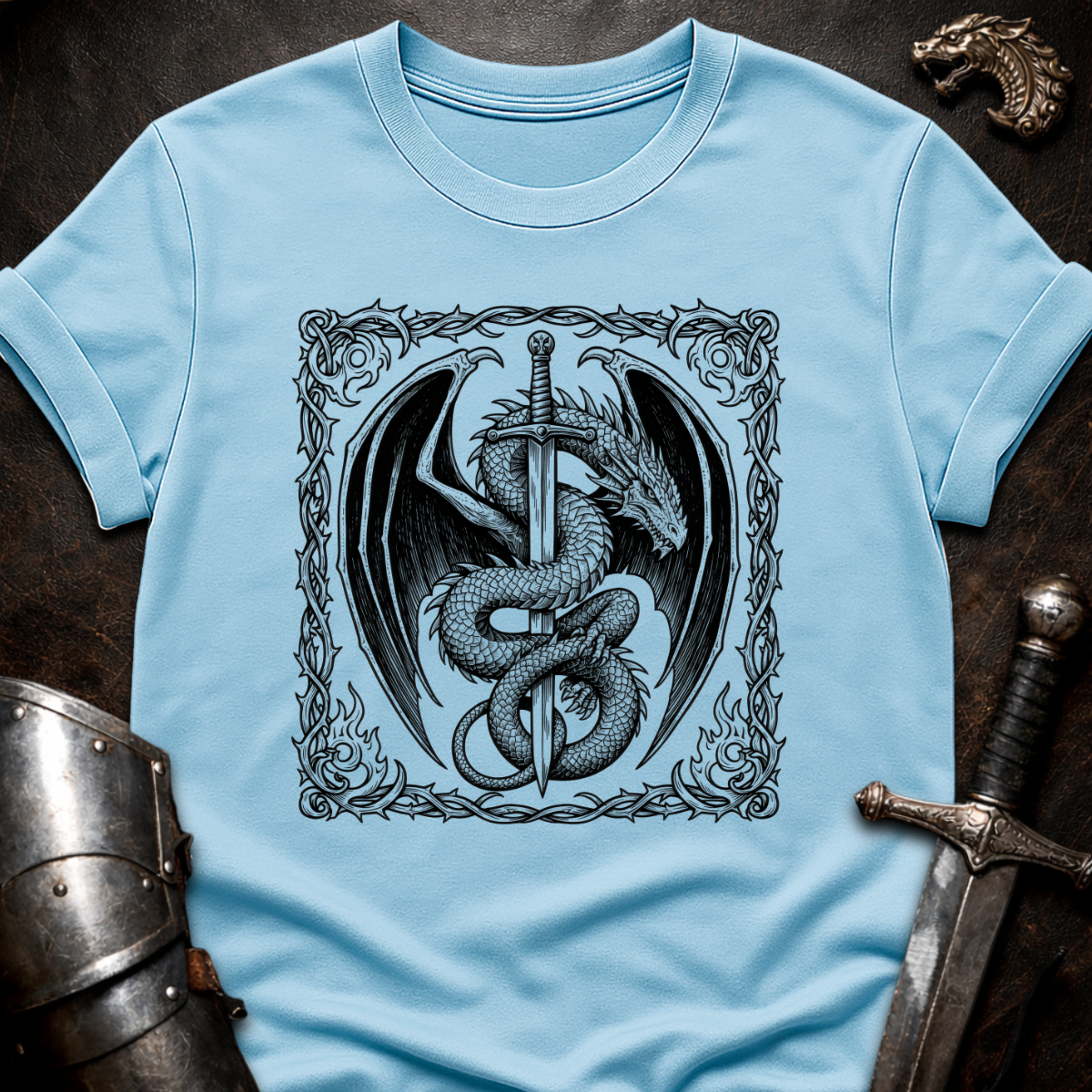 Dragon Around Sword T-Shirt