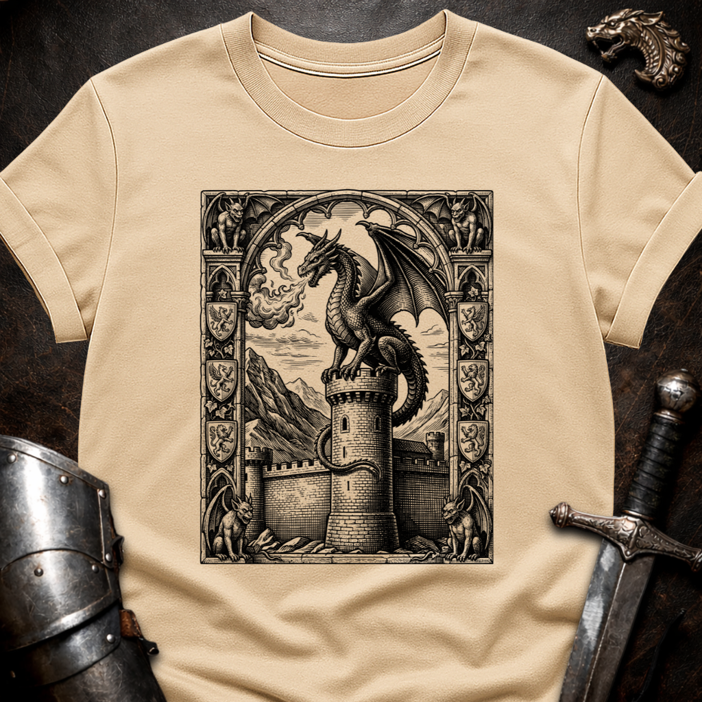 Dragon On Castle T-Shirt