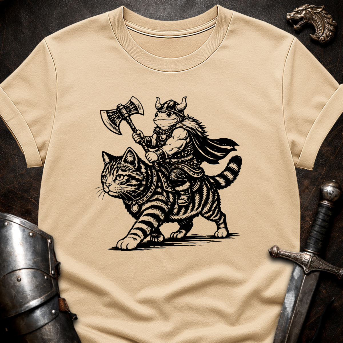 Frog on Cat T-Shirt