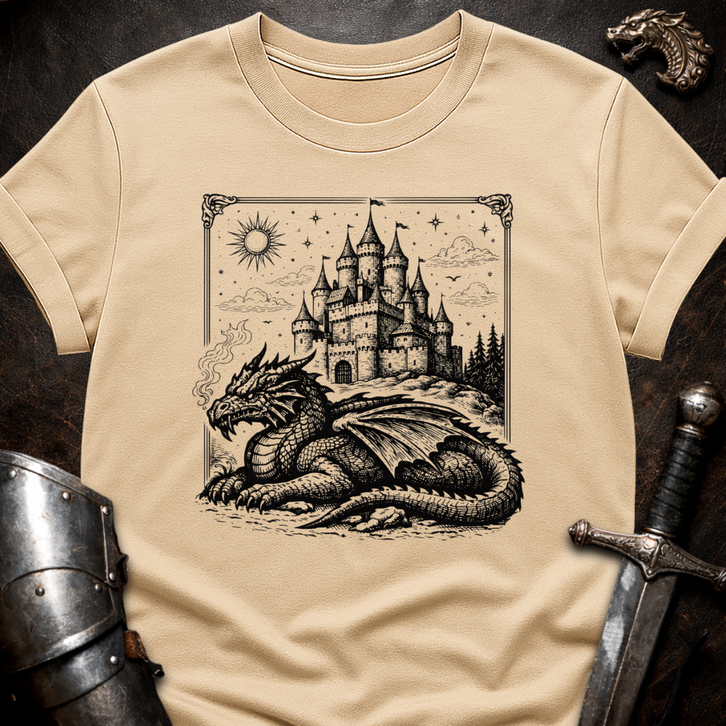 Dragon Guarding Castle T-Shirt