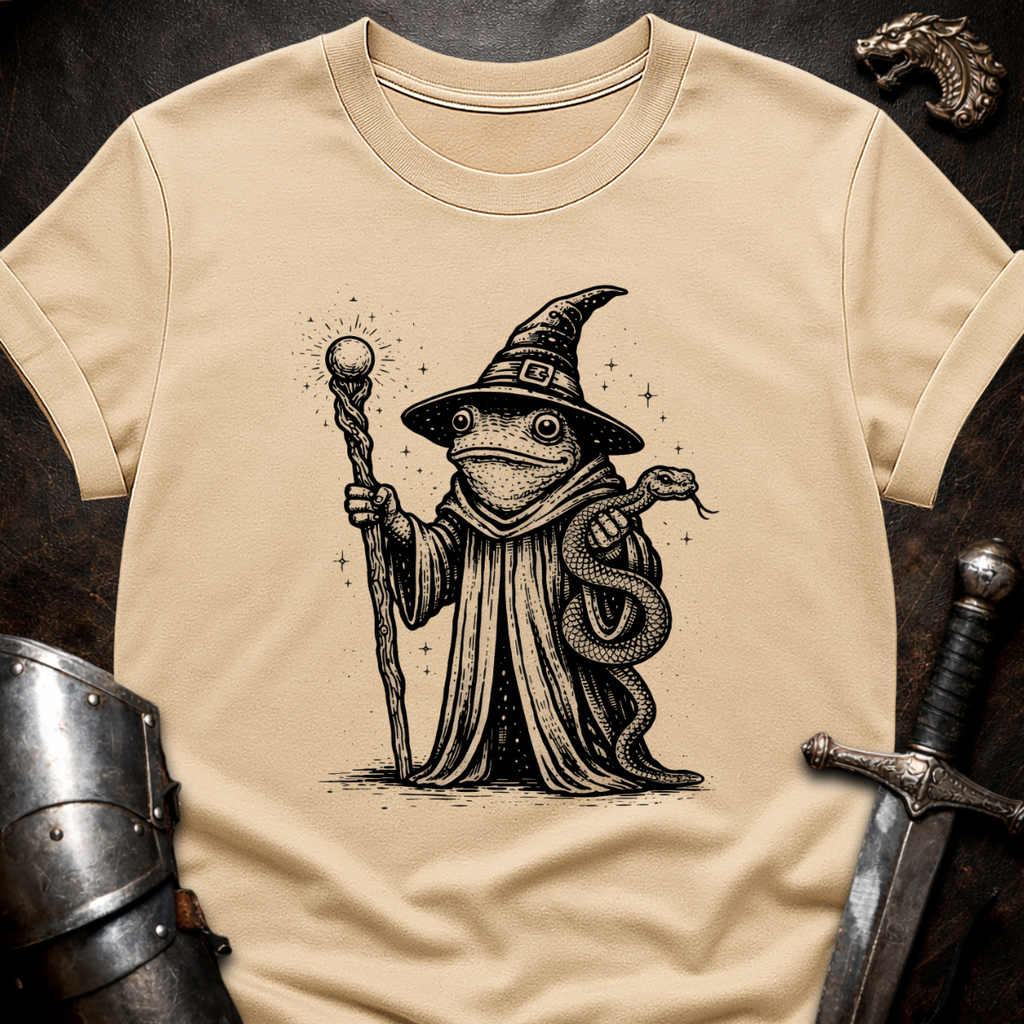 Frog Wizard with Snake T-Shirt
