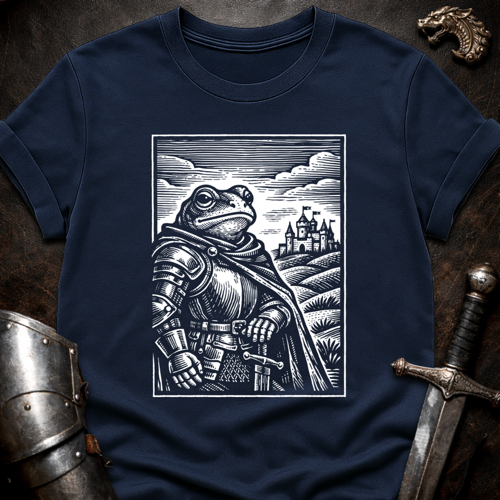 Frog Knight Woodcut T-Shirt