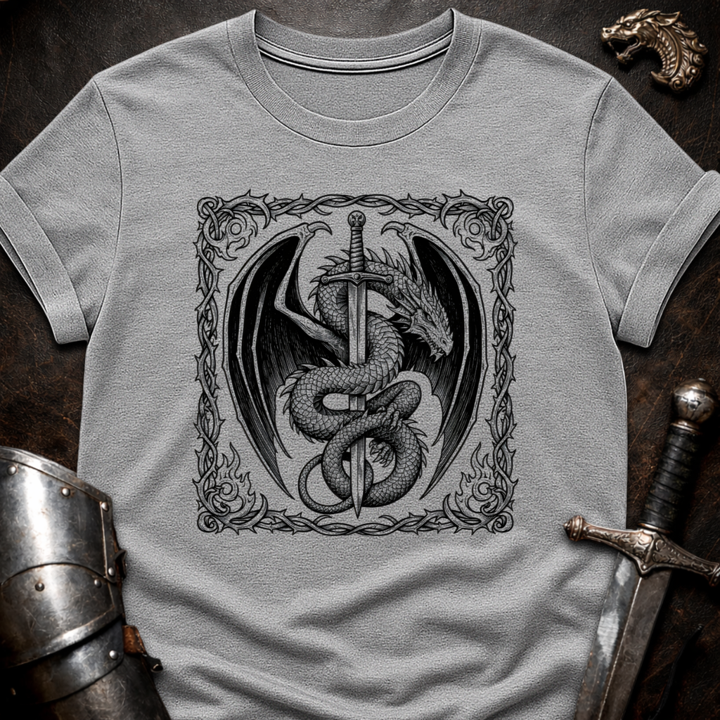 Dragon Around Sword T-Shirt