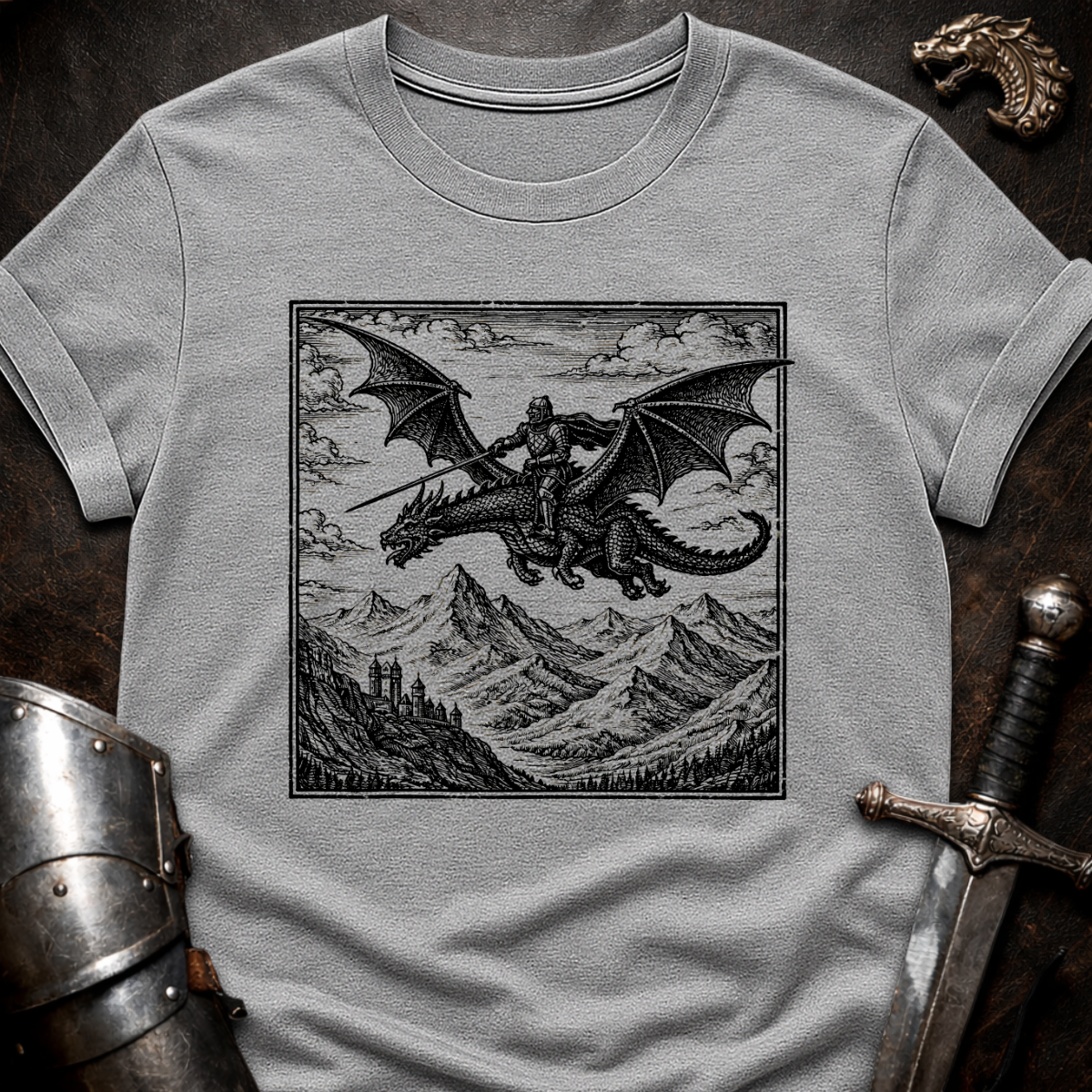 Knight on Dragon T-Shirt