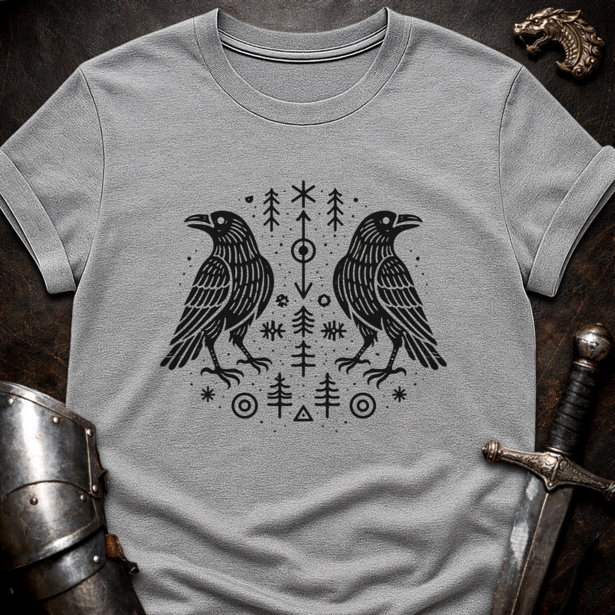 2 Ravens Mirrored T-Shirt