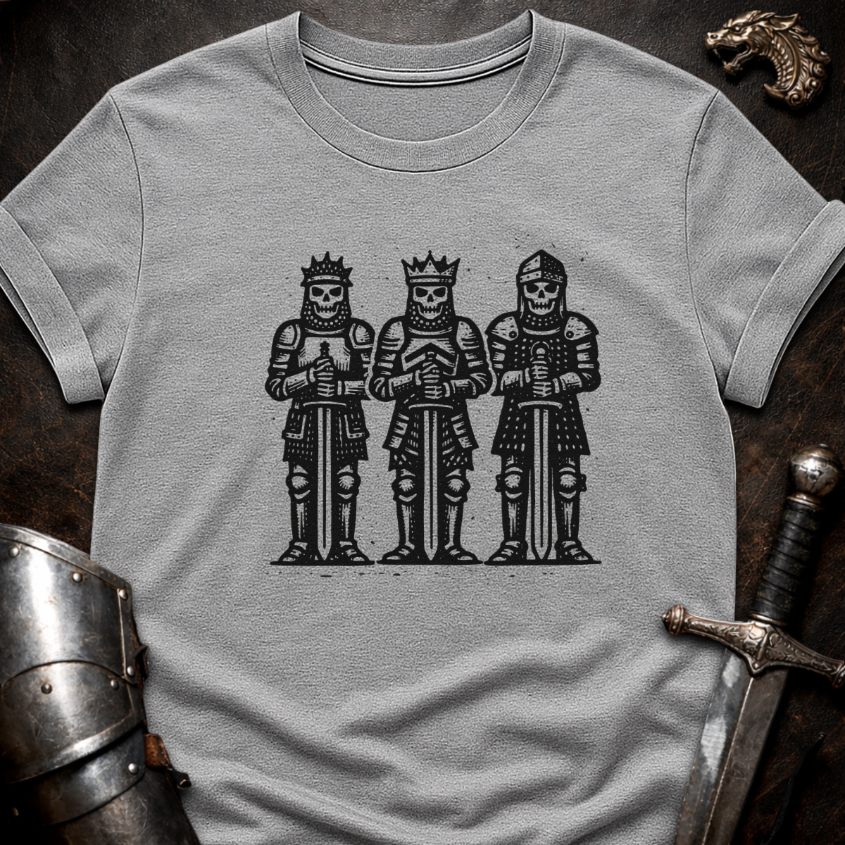 3 Skeleton Knights T-Shirt