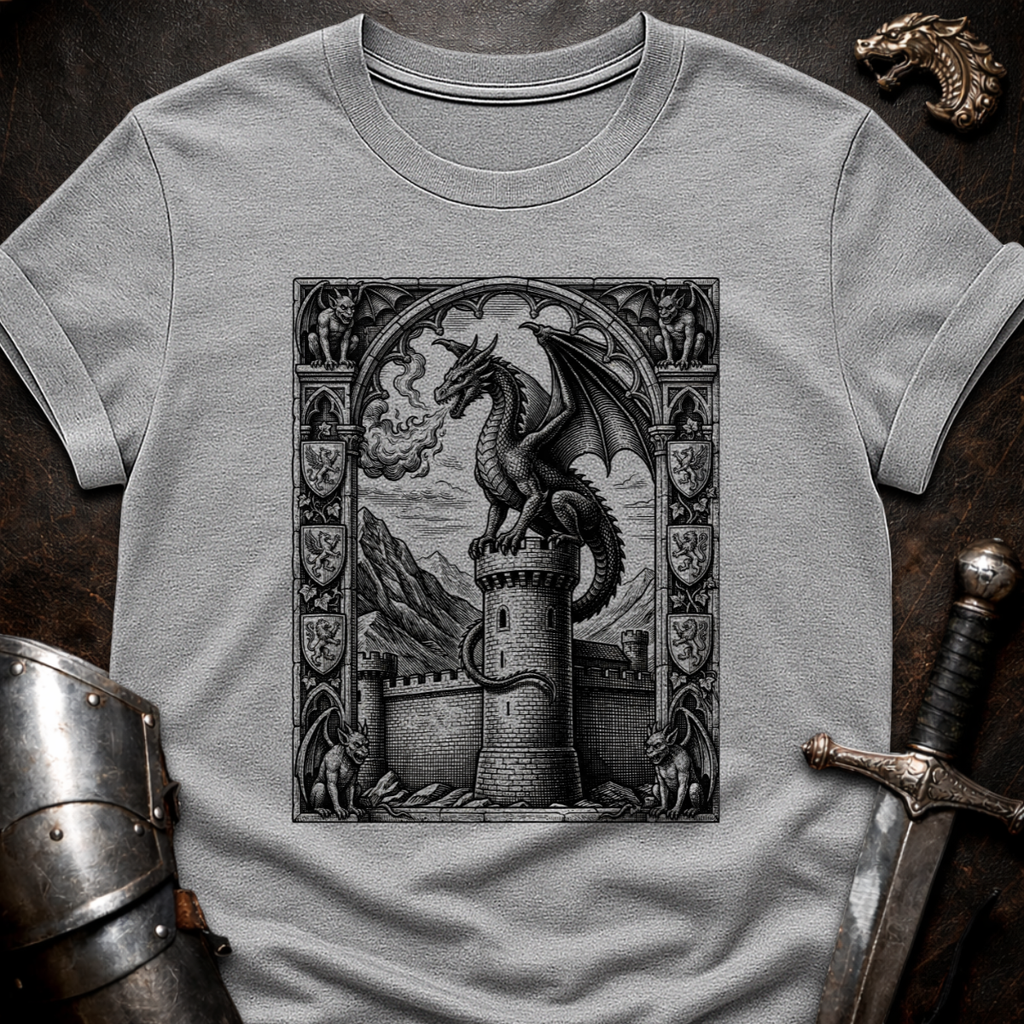 Dragon On Castle T-Shirt