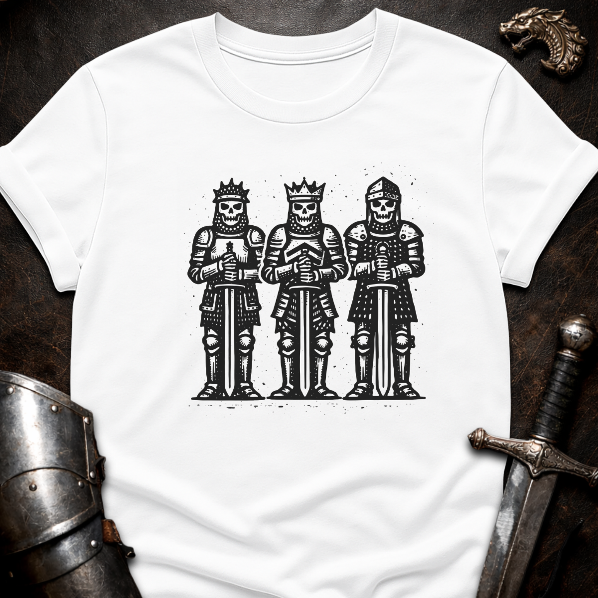 3 Skeleton Knights T-Shirt
