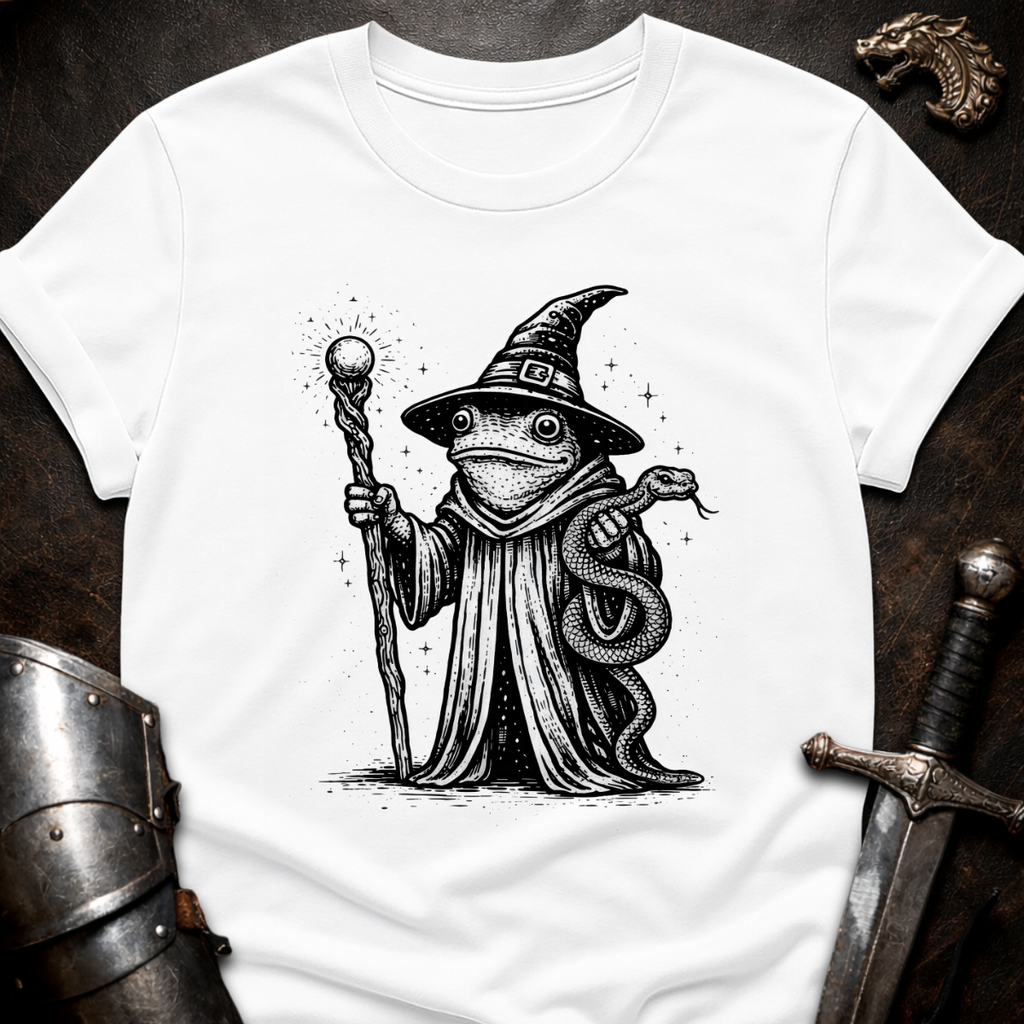 Frog Wizard with Snake T-Shirt