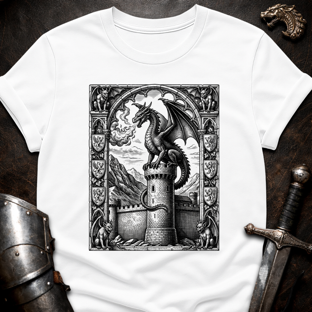 Dragon On Castle T-Shirt